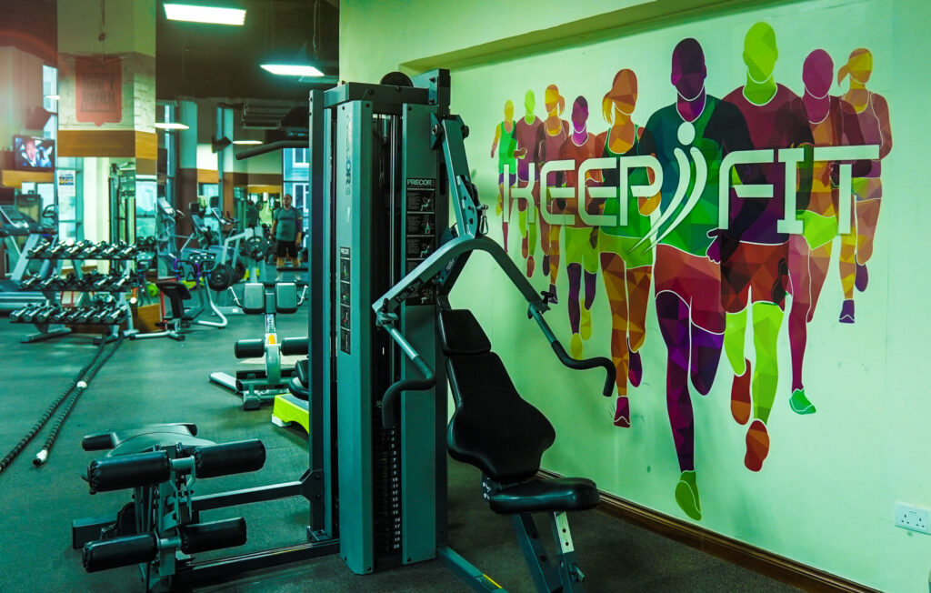 Fully equipped gym at Golden Tulip Headington – luxury hotel fitness in Muscat